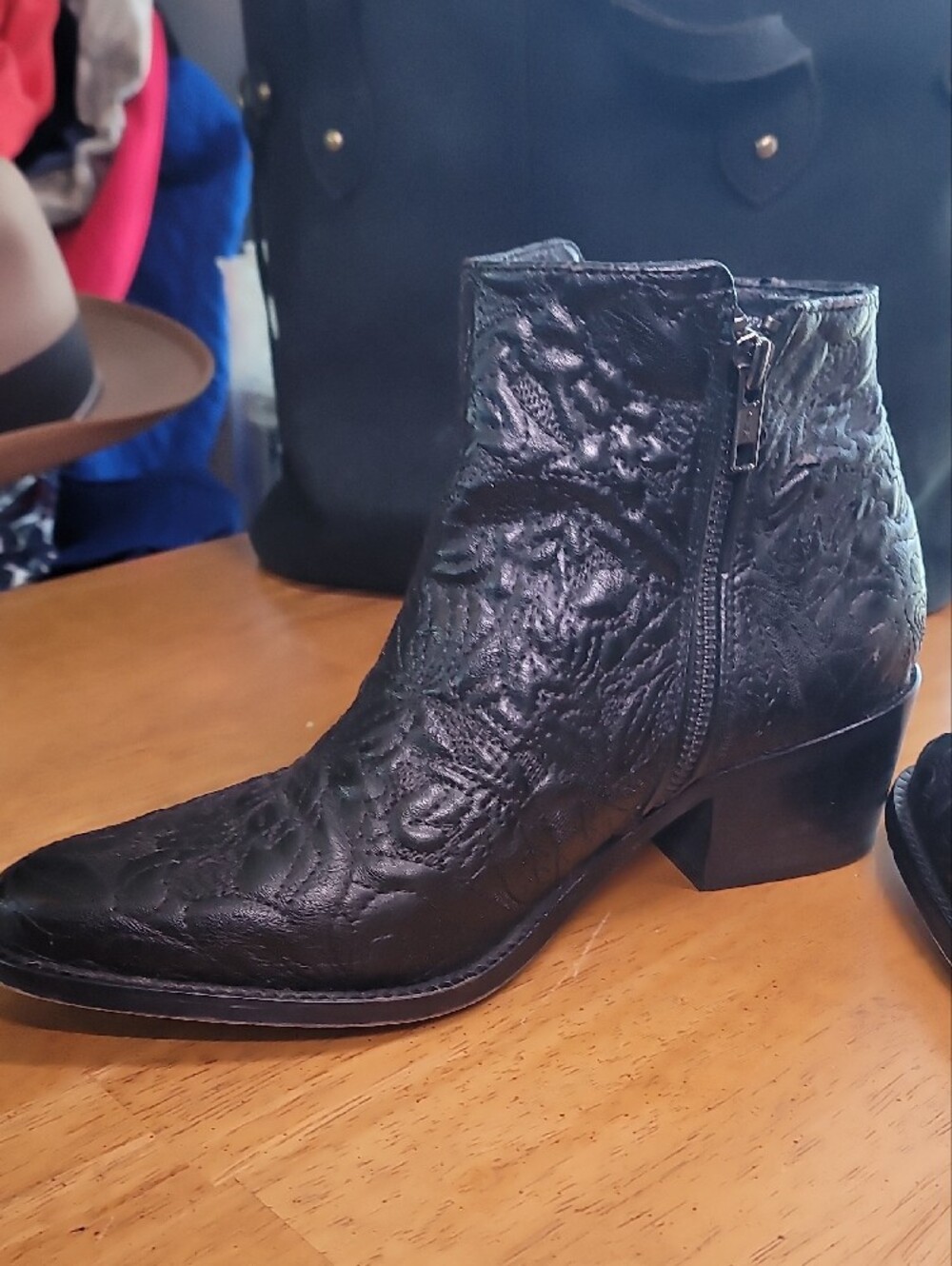Free People "Barclay" Embroidered Ankle Boots from the FP Collection. - Picture 10 of 14